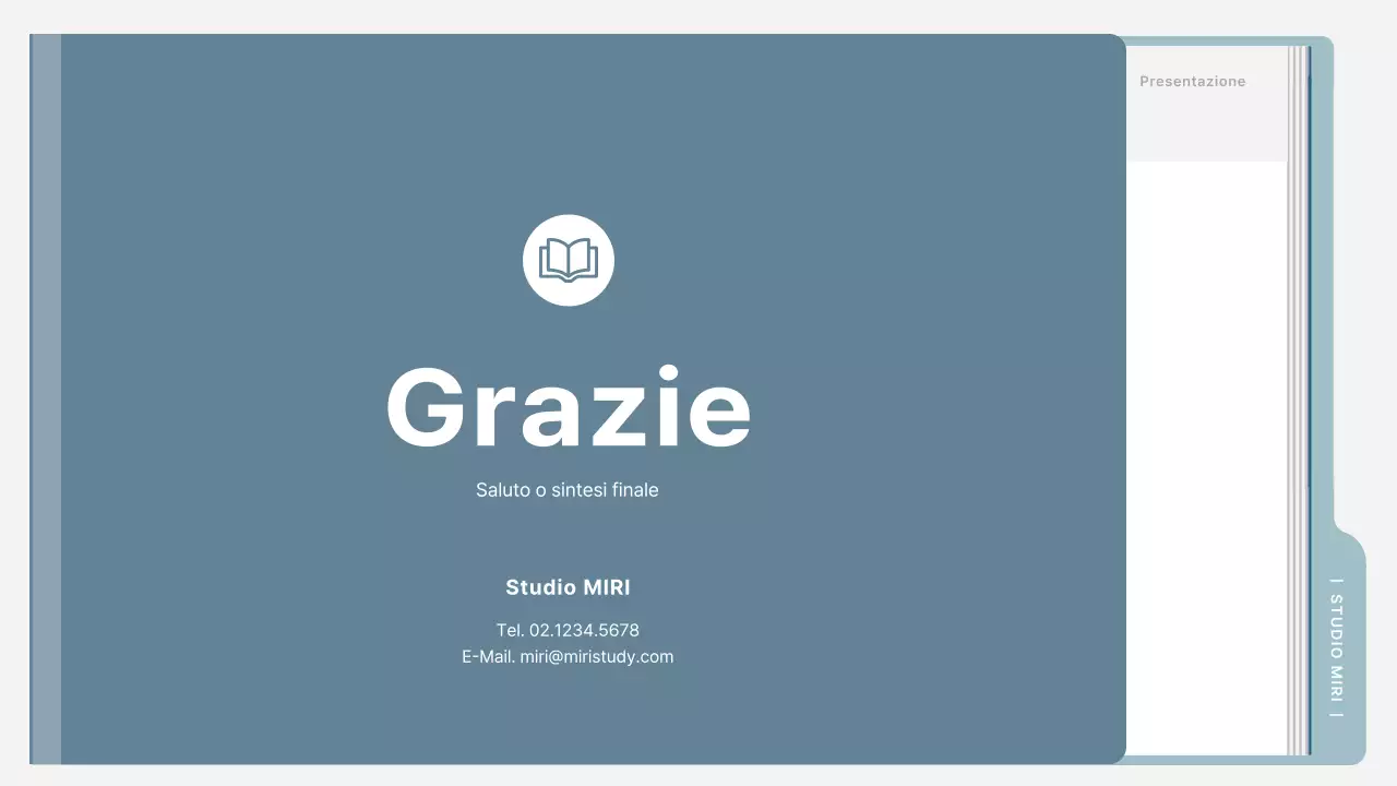 Un semplice prospetto di formazione in azzurro e grigio