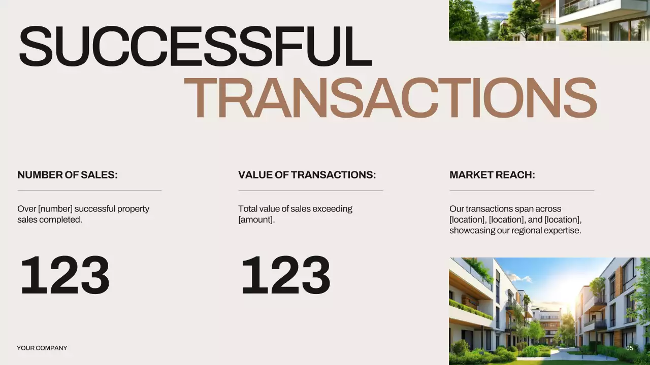 Black Modern Real Estate Agenda Presentation