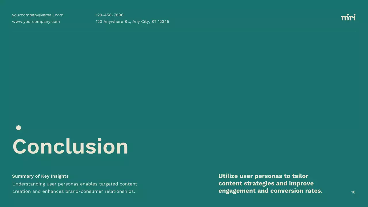 Teal Professional User Persona Guide Presentation