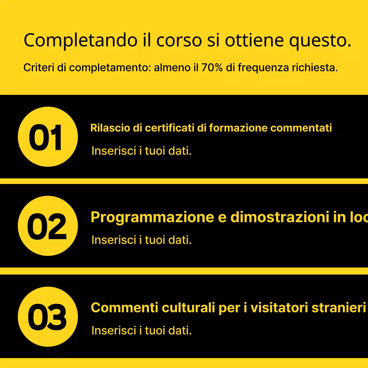 Campo di reclutamento per commentatore culturale minimalista giallo e nero