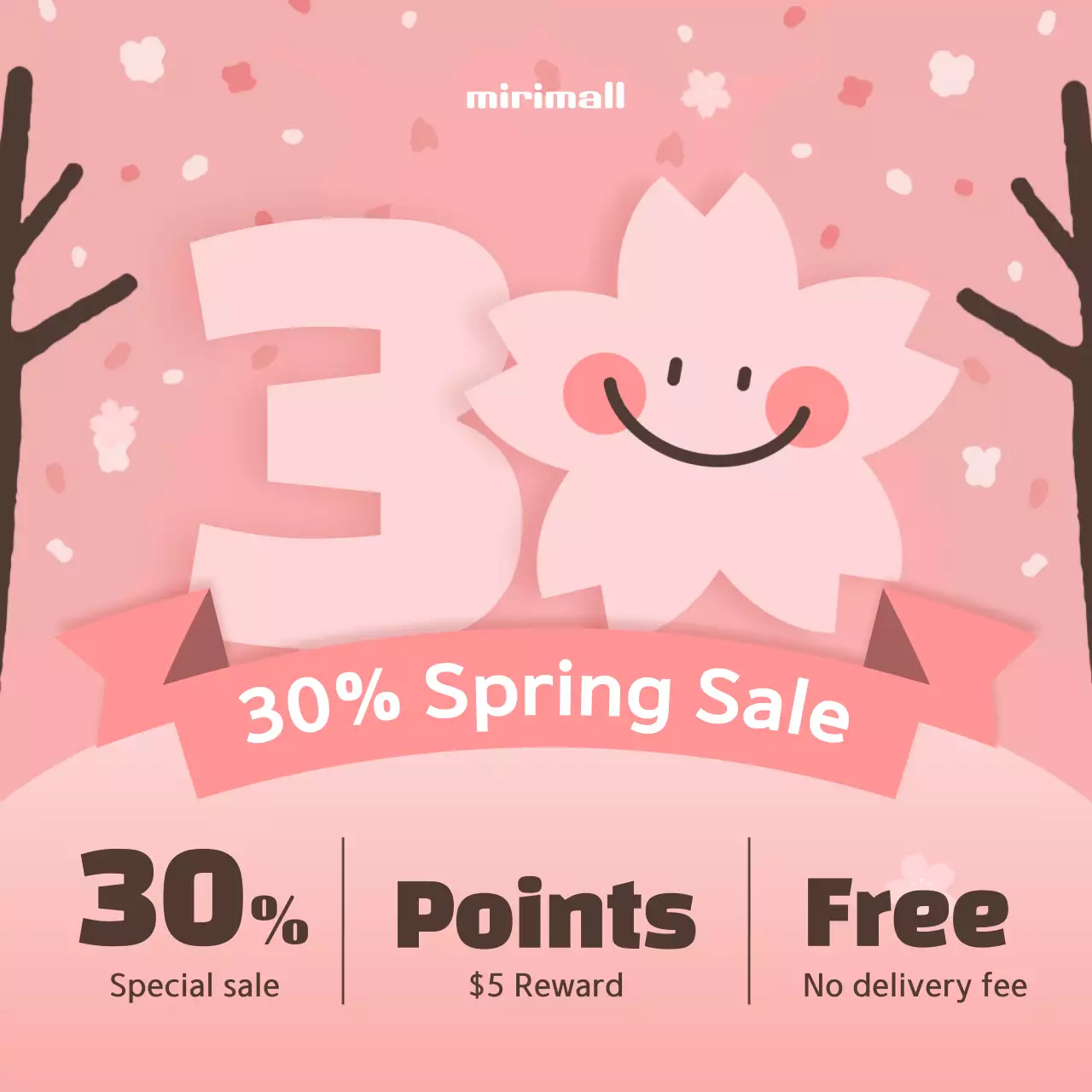 Pink Trendy Spring Promotion Instagram Carousel