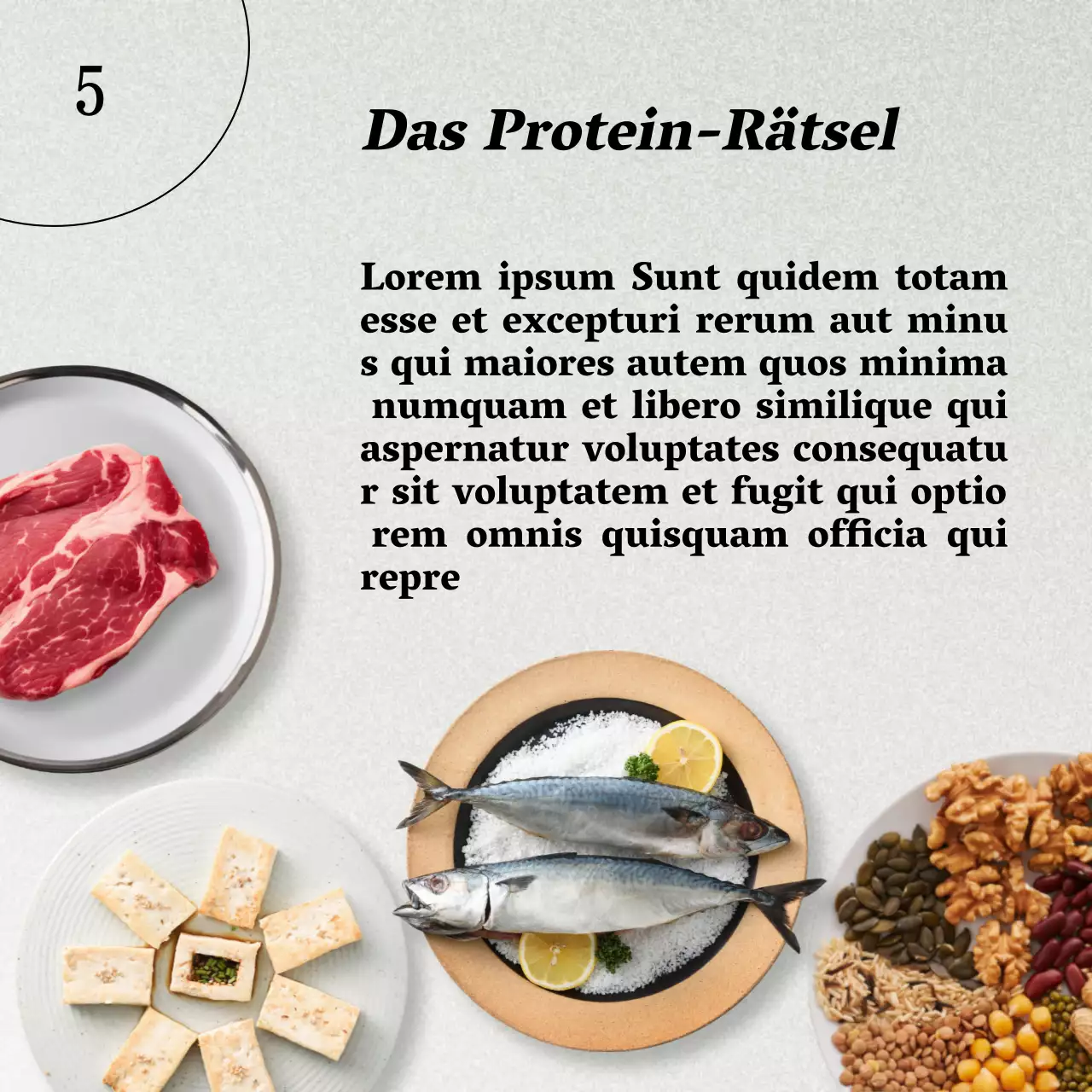 Grau und Braun Natürliche Gesunde Ernährung und Diätführer