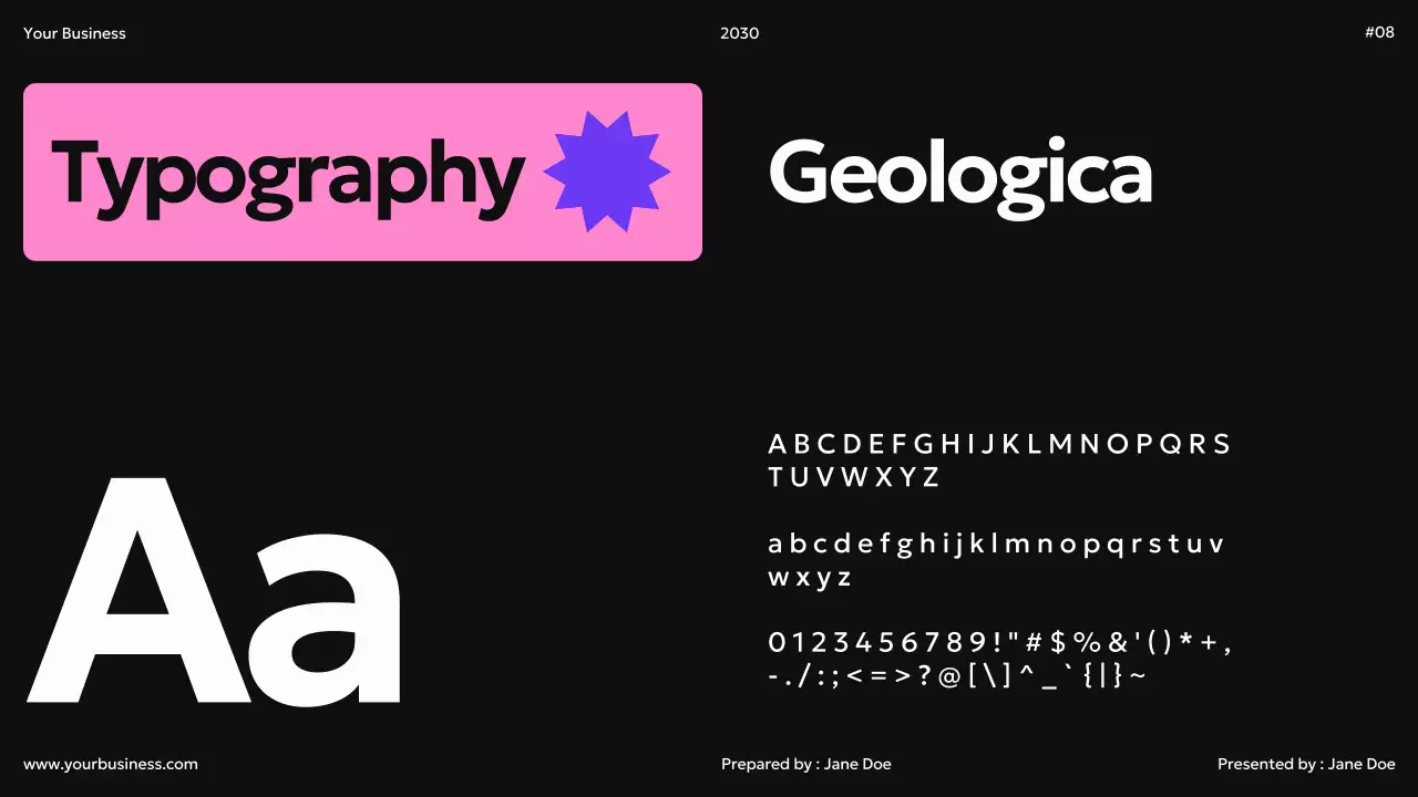 Black Blue Pink Modern Geometric Bento Box Brand Identity Guidelines Instruction