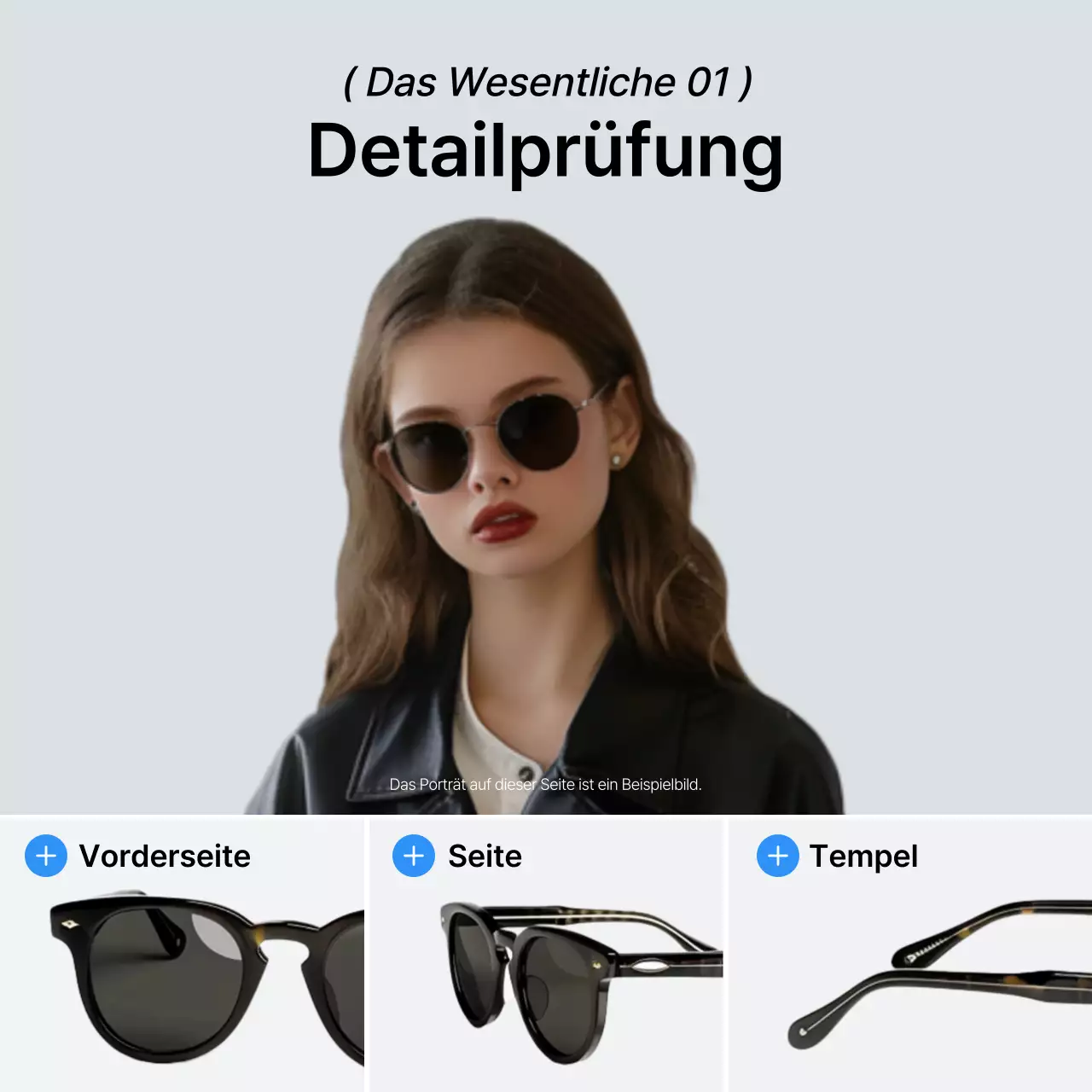 Beschreiben und fördern Sie trendige Mode in Blau und Weiß