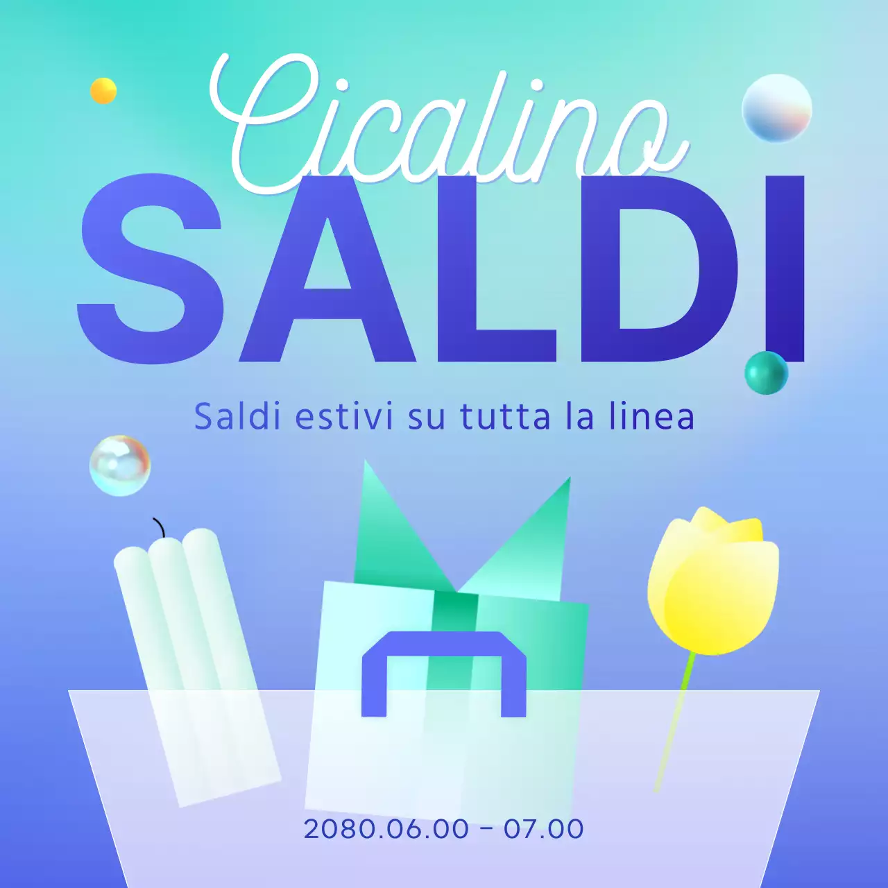 Promuovete gli eventi estivi con i toni del viola e del blu