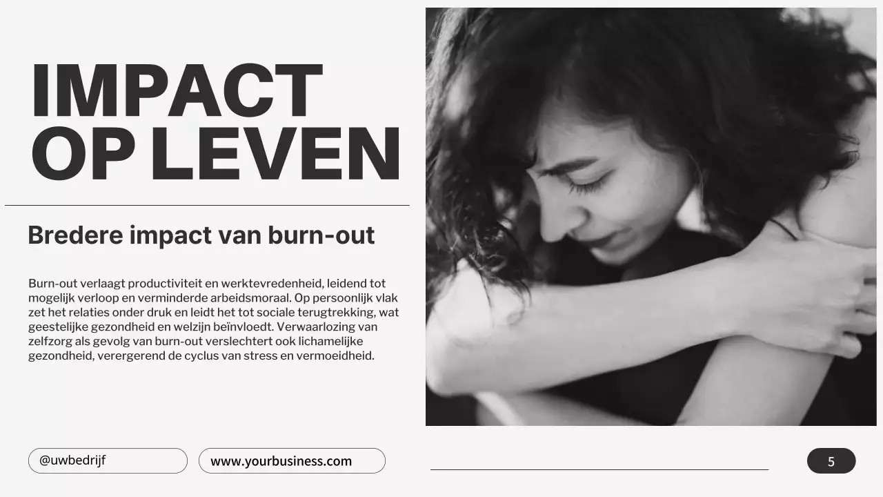 Grijs Zwart Minimalistisch Emotionele Burnout Tips