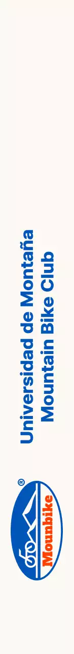 Club de ciclismo de montaña con un logotipo sencillo con montañas y bicicletas