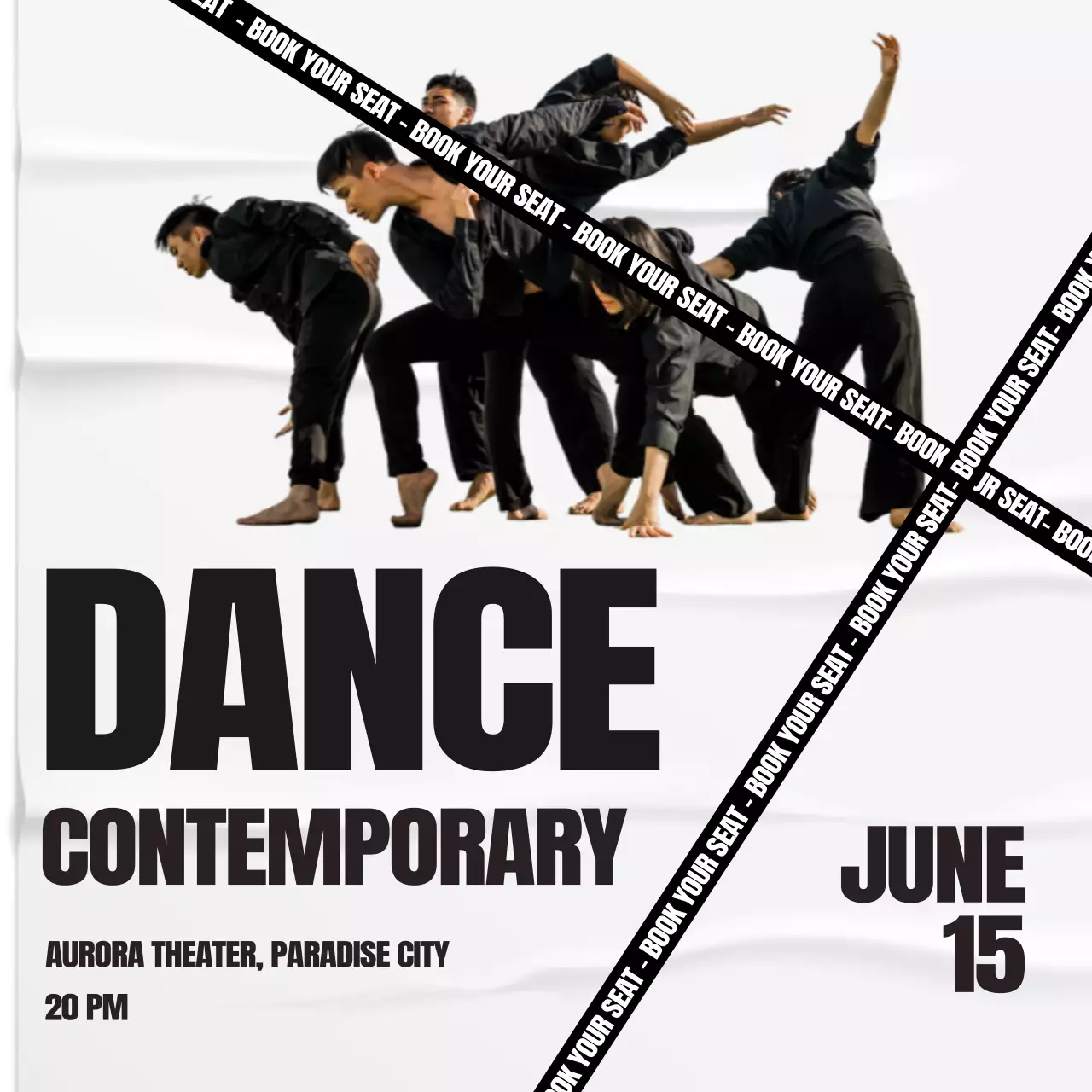 Black Modern Dance Announcement Social Media Post