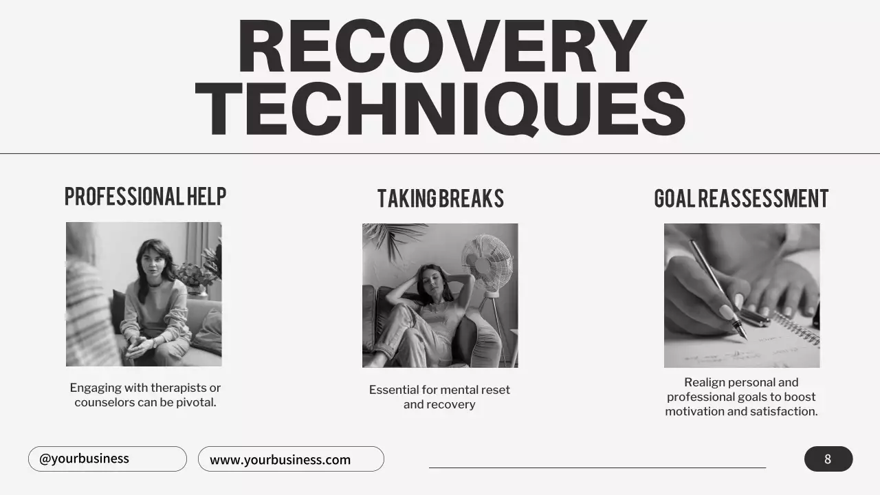 Presentasi Panduan Kelelahan Modern Grey