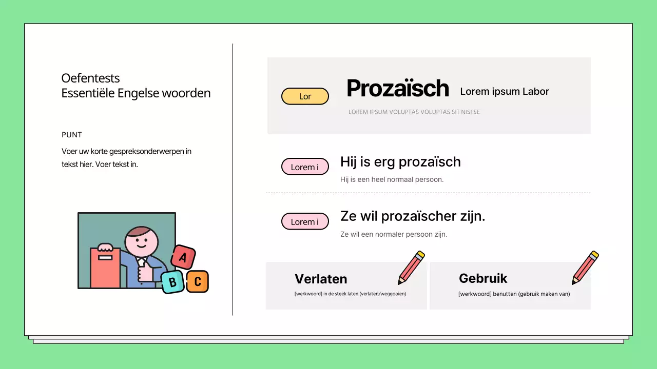 Schattige Engelse probleemoplossende hulpmiddelen van Yellow and Lotus