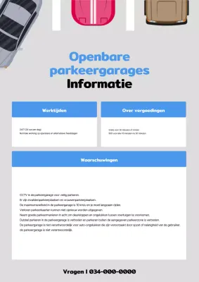 Een eenvoudig blauw en grijs parkeerbord