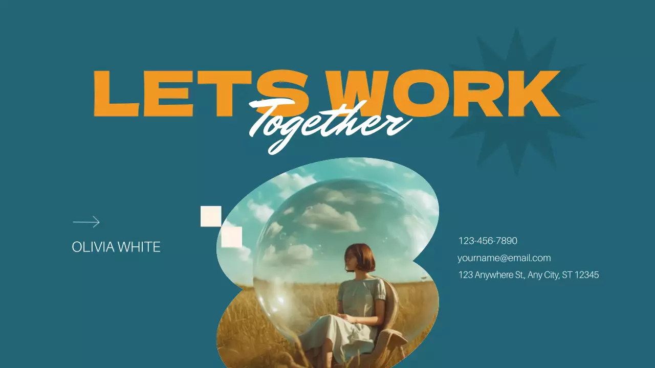 오렌지 모던 포트폴리오 문서 프레젠테이션