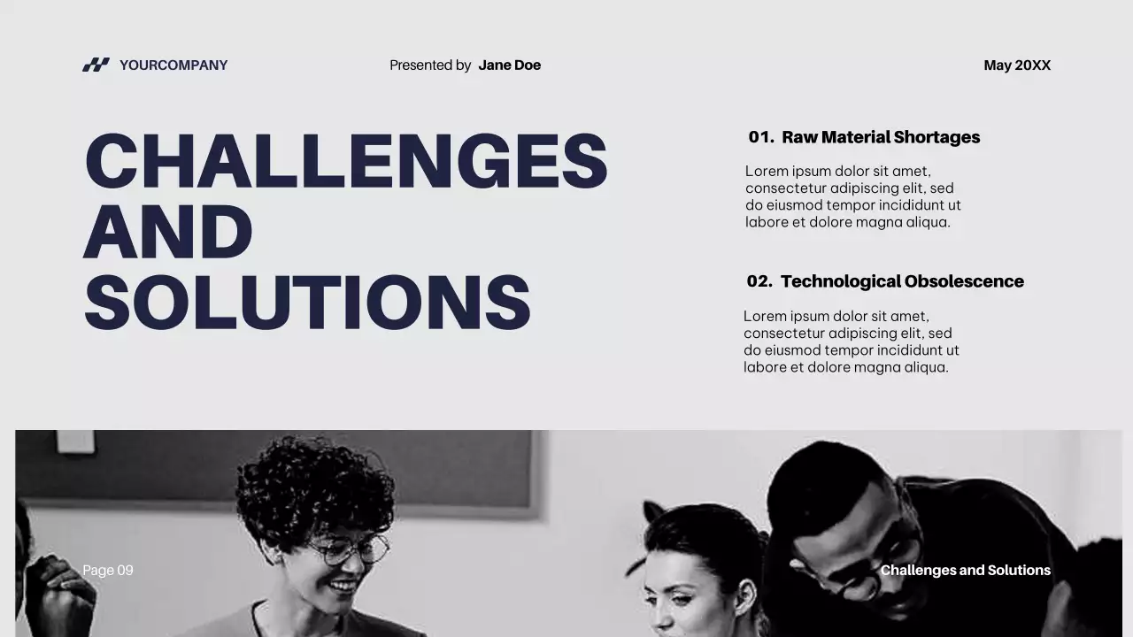 Black Professional Business Report Presentation