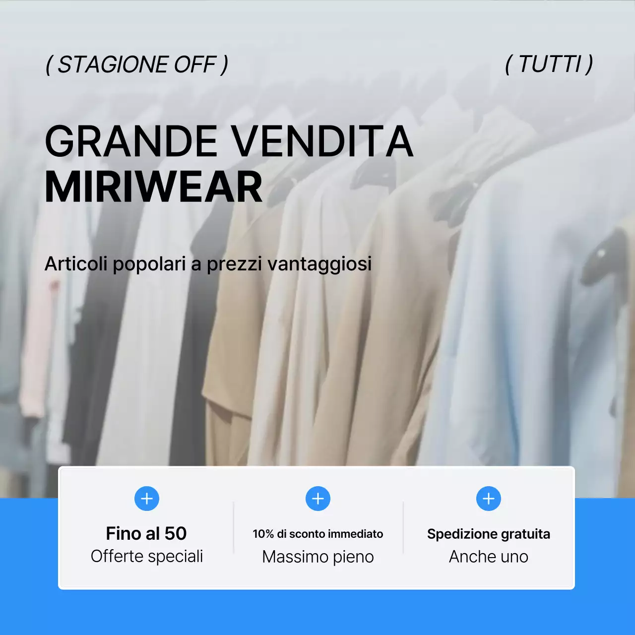 Una copertina di tendenza in blu e bianco