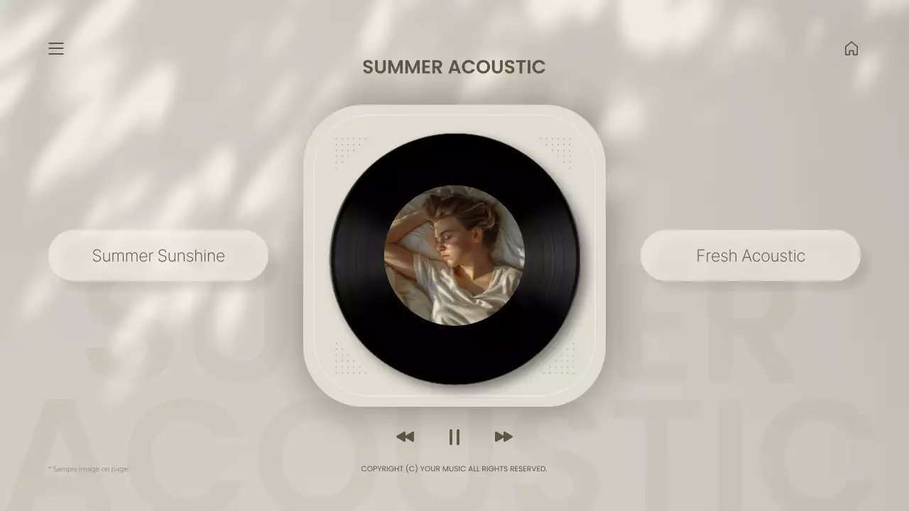 베이지 미니멀 뮤직 플레이리스트 유튜브 썸네일