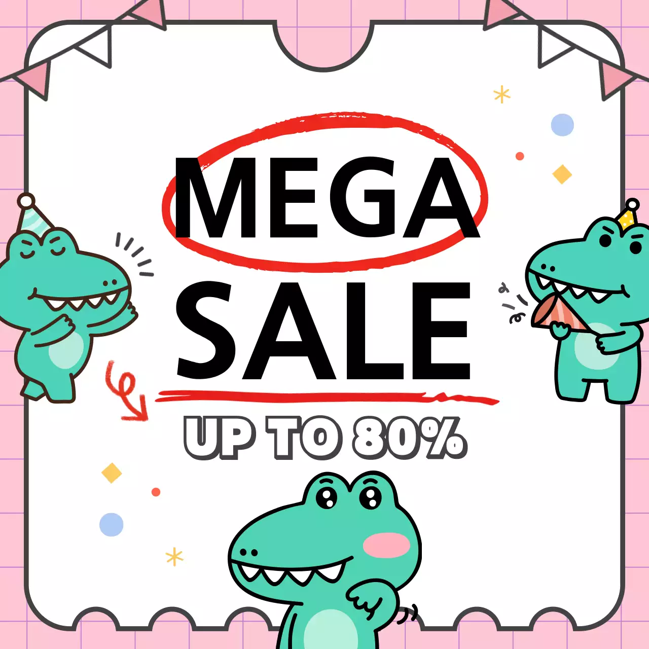 Mint Trendy Mascot Promotion Instagram Carousel