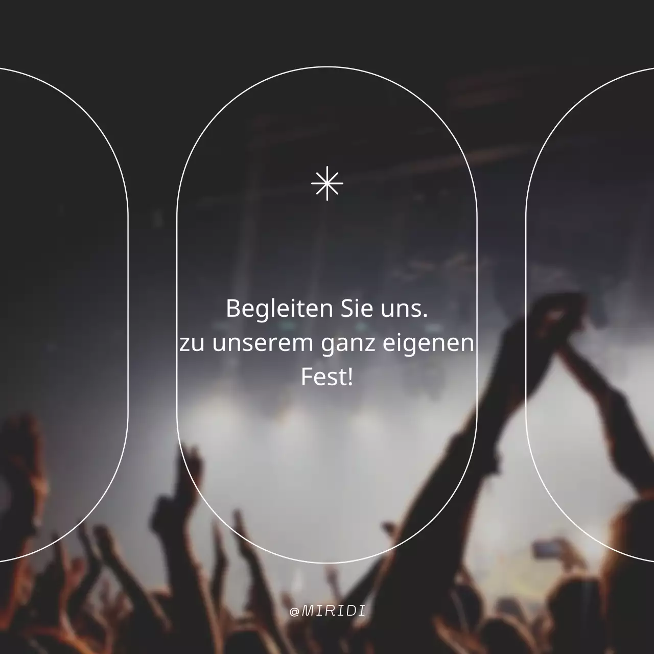 Ein Beitrag über eine trendige Konzertfestival-Party in Marineblau und Weiß