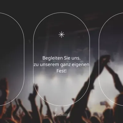 Ein Beitrag über eine trendige Konzertfestival-Party in Marineblau und Weiß