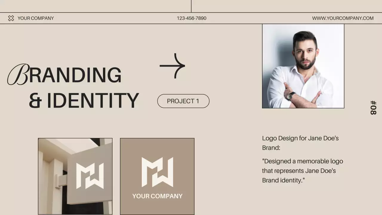 Beige Modern Portfolio Invitation Presentation