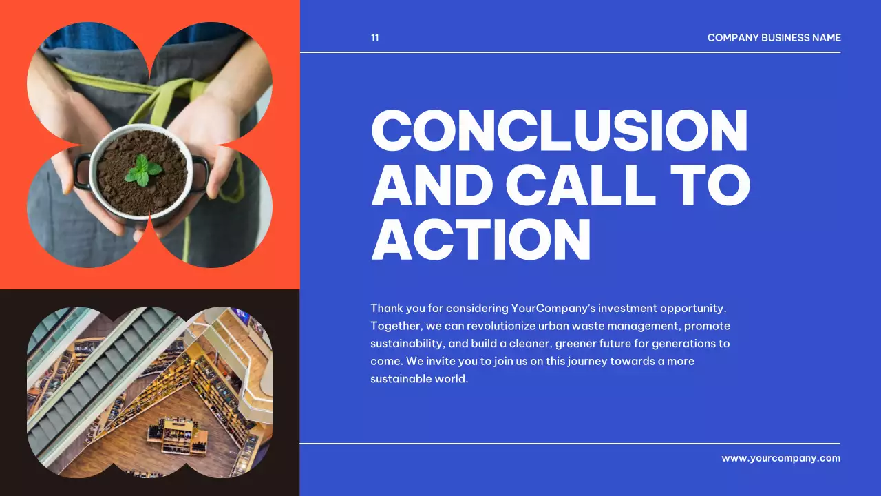 Blue Modern Waste Promotion Presentation