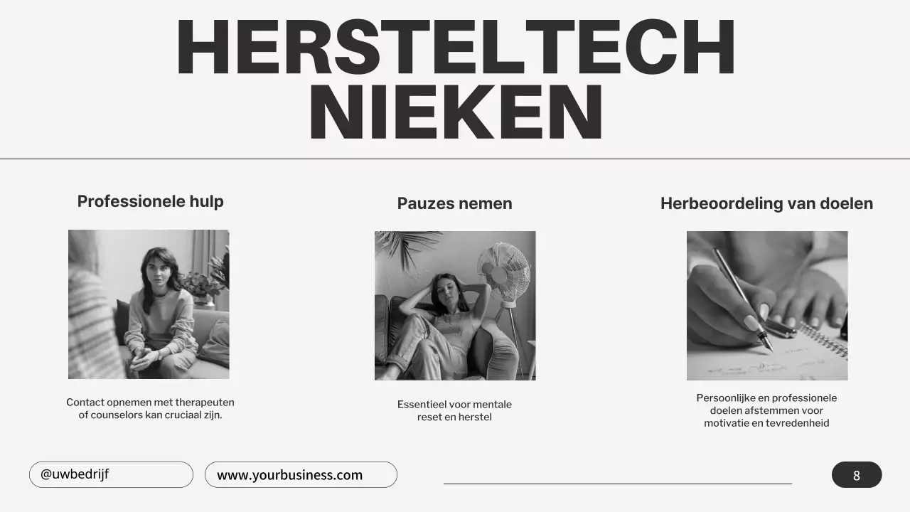 Grijs Zwart Minimalistisch Emotionele Burnout Tips
