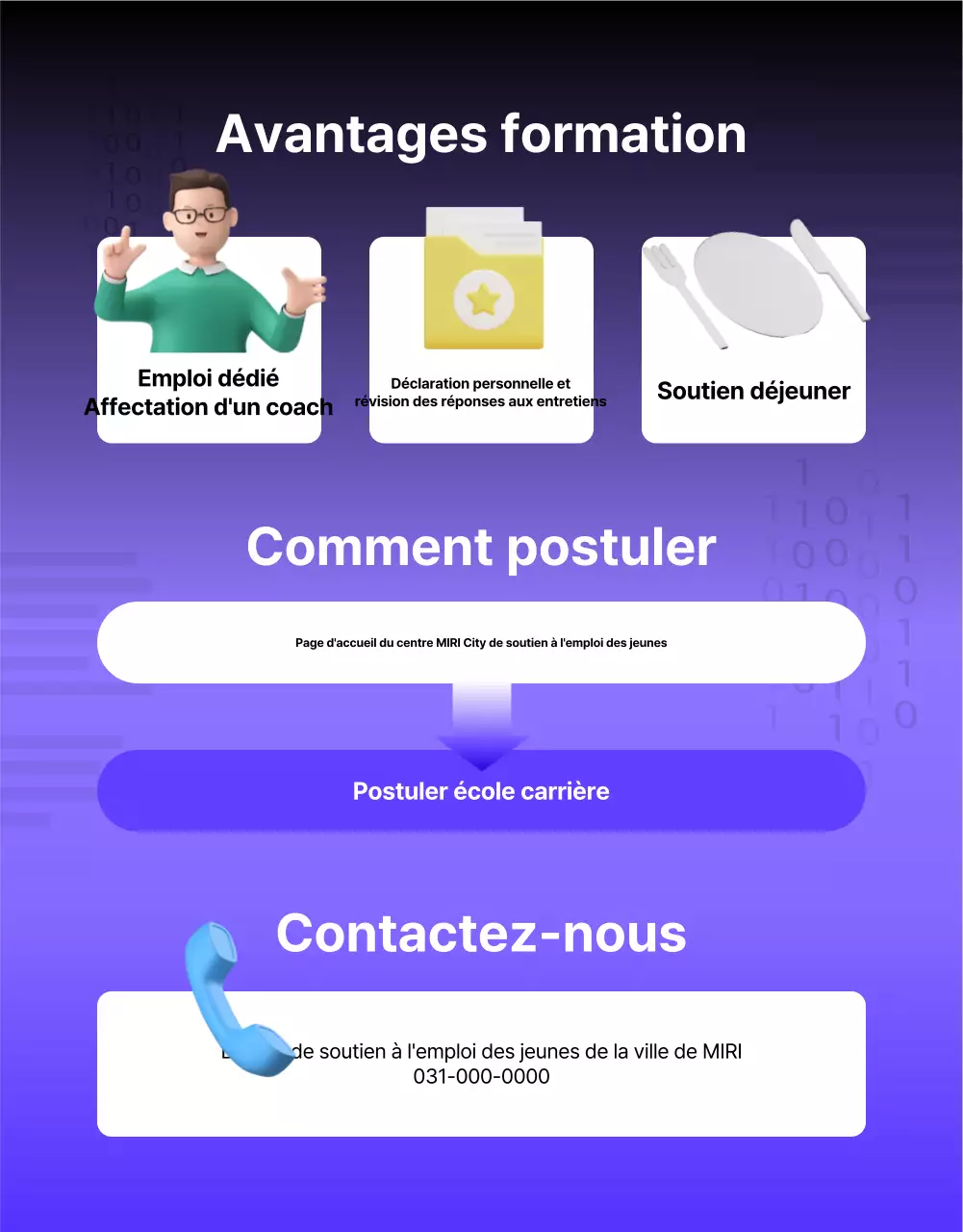 Un simple avis de recrutement de diplômés en violet et noir