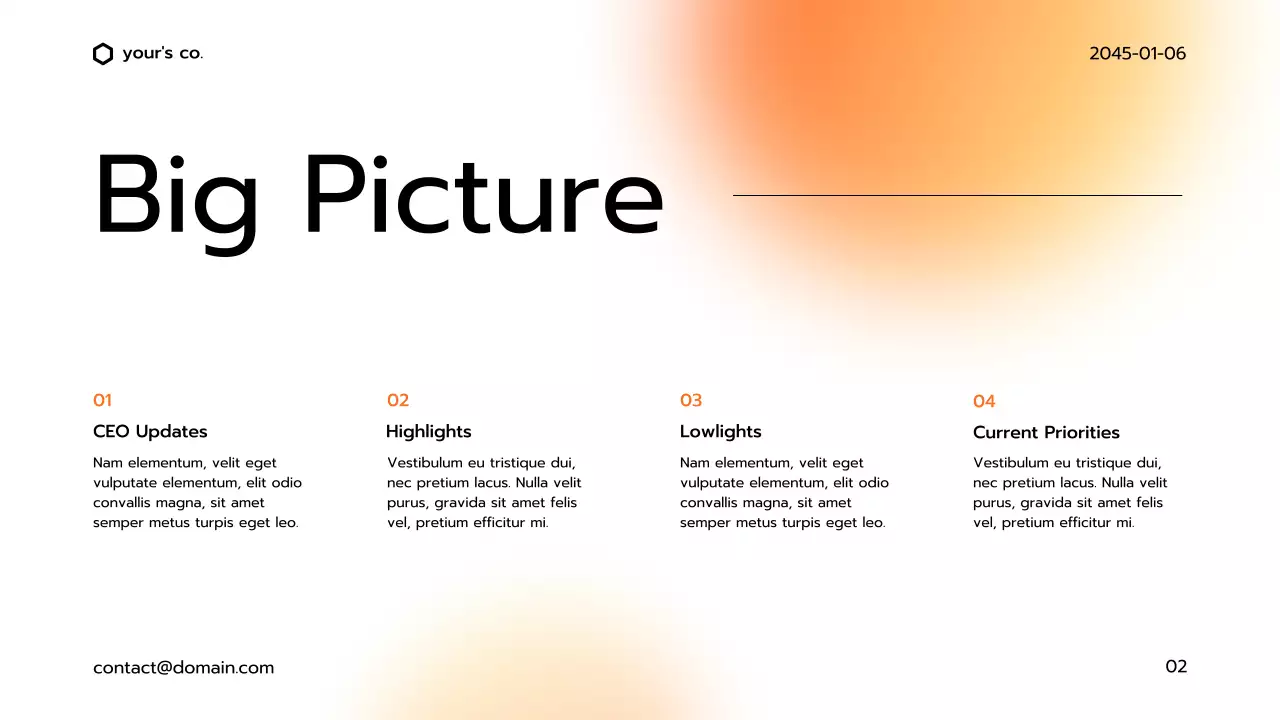 Orange Modern Business Deck Presentation