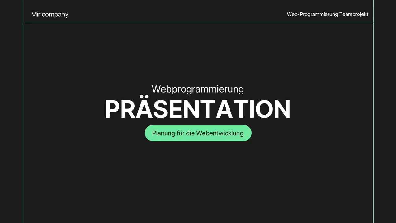 Ein einfacher, schwarz-weißer Auftrag zur Webentwicklung