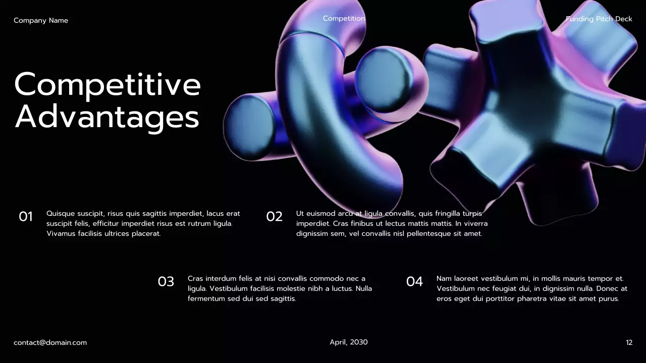 블랙 모던 펀딩 피치 프레젠테이션