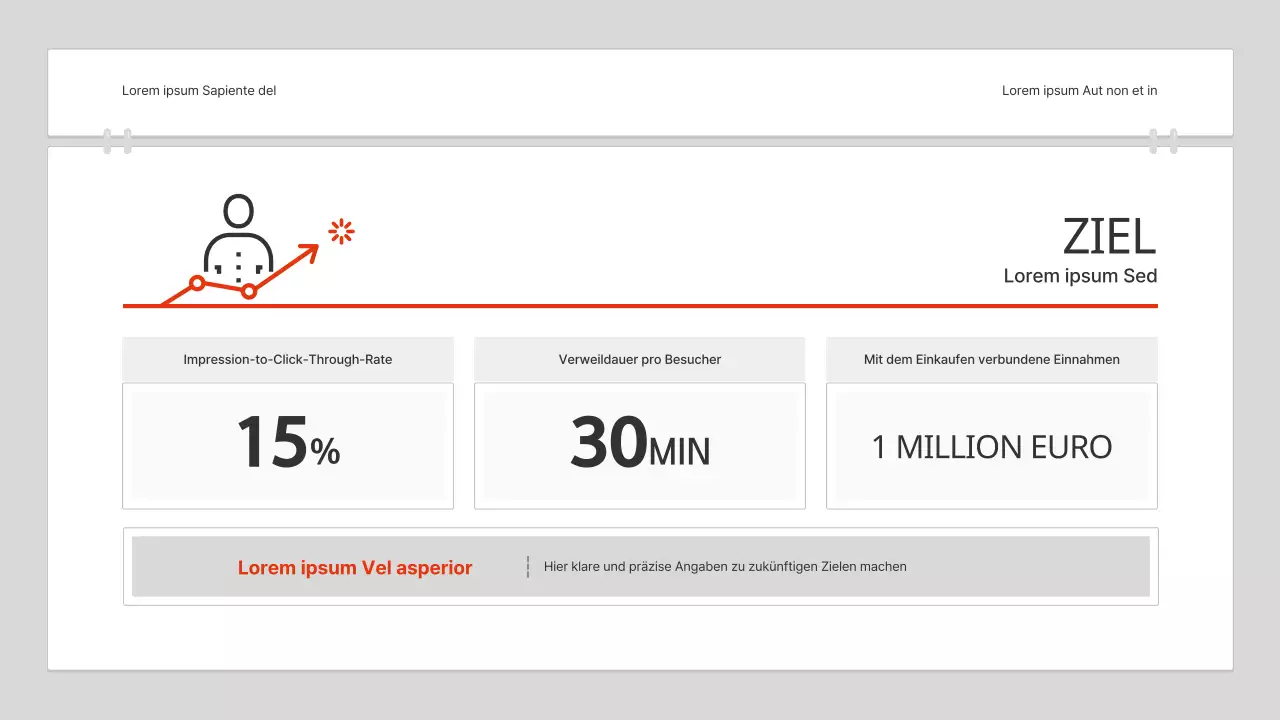 Ein einfacher rot-weißer Bericht zur Inhaltsanalyse