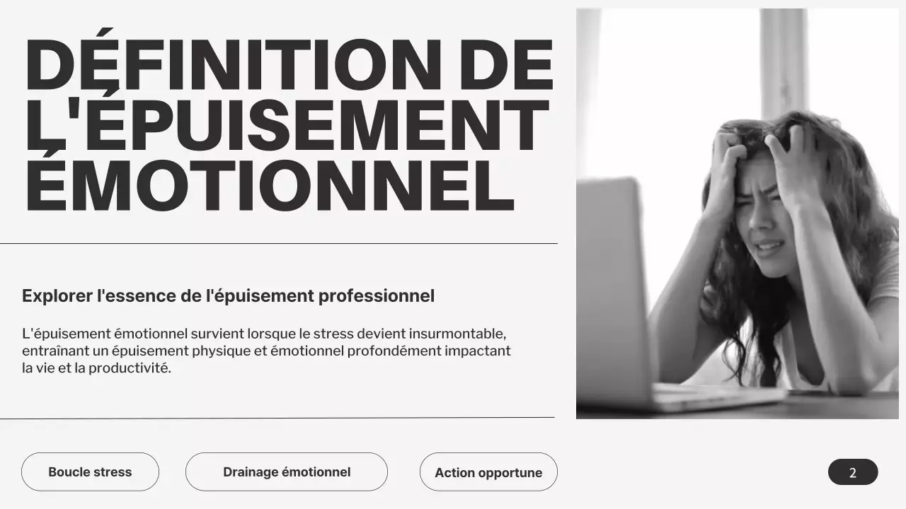 Gris Noir Minimaliste Burnout émotionnel Conseils