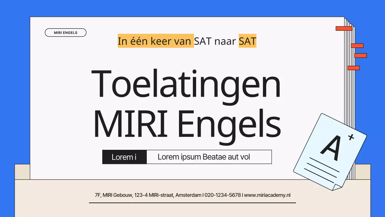 Eenvoudige oefentoetsen in blauw en rood Engels lesmateriaal