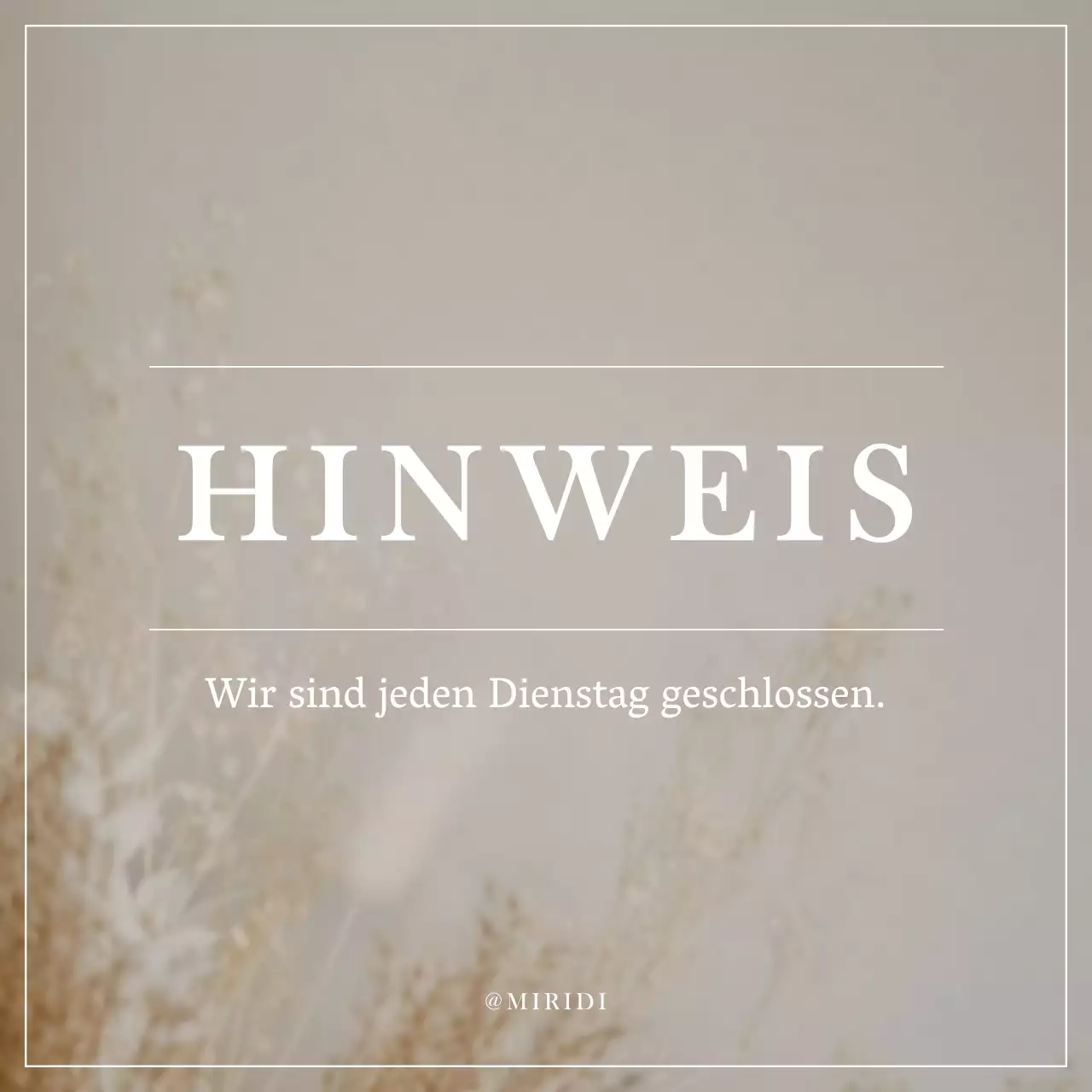 Ankündigung des Verschlusses in Braun und Weiß für einen modernen Look