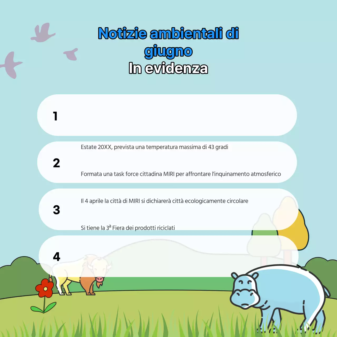 La nostra newsletter del mese sull'ambiente verde e azzurro