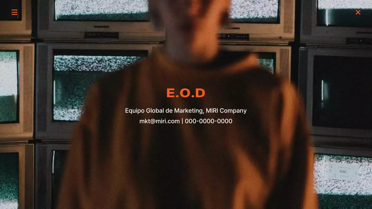 Informes de marketing de moda en negro y naranja