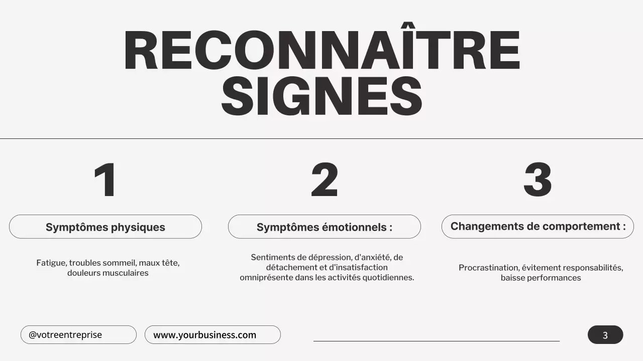Gris Noir Minimaliste Burnout émotionnel Conseils