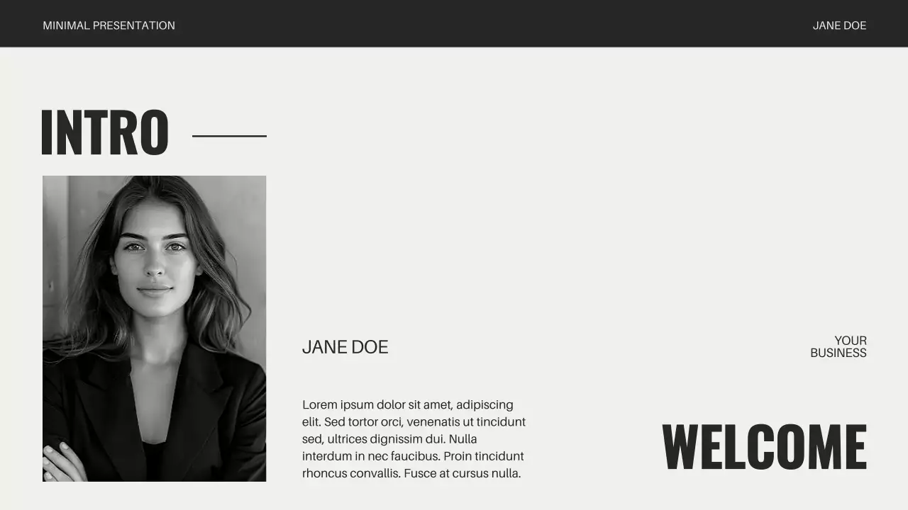 Black Minimal Business Presentation