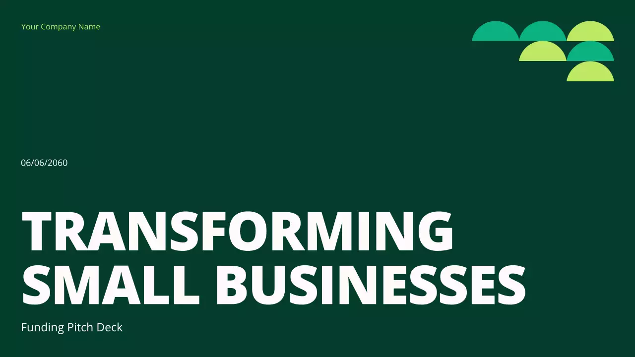 Green Professional Business Promotion Presentation