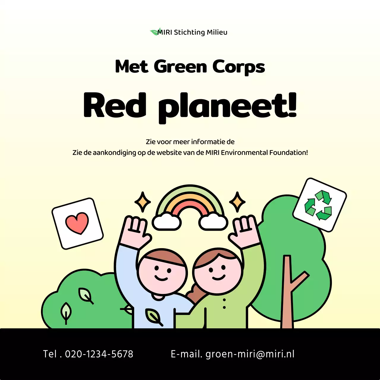 De groene en chartreuse kleuren van het milieukorps in de publieke sector promoten