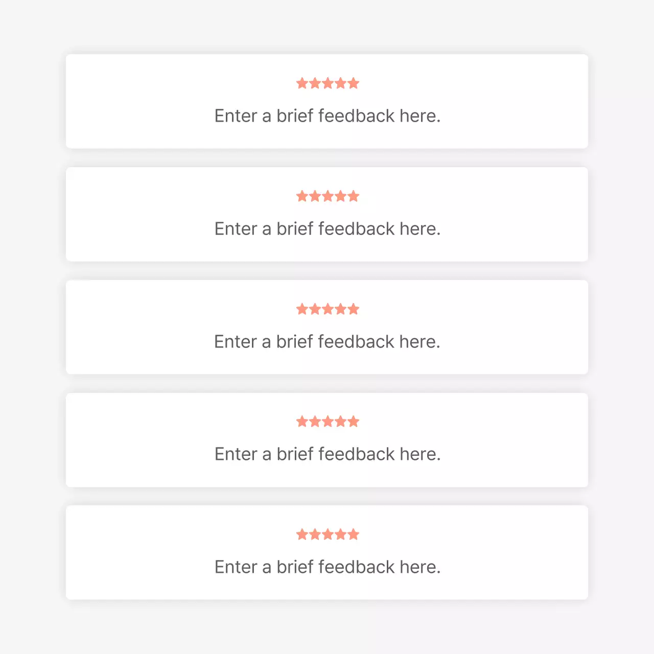 A review or ad for a fashion store with a simple white and gray emoji style.