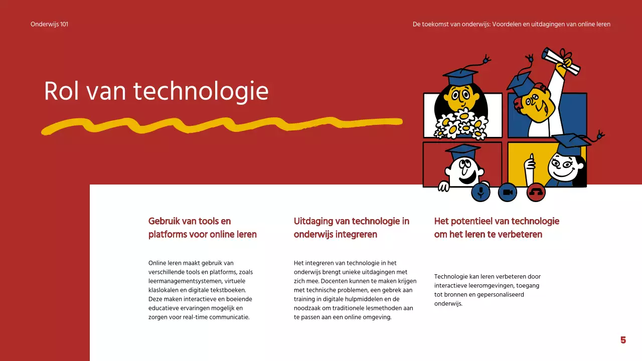 Blauw en rood eenvoudig online lesmateriaal