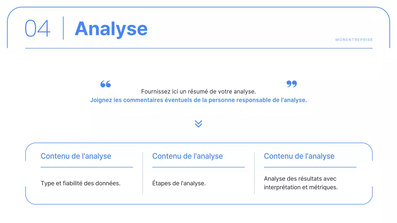 Rapports d'entreprise simples en bleu