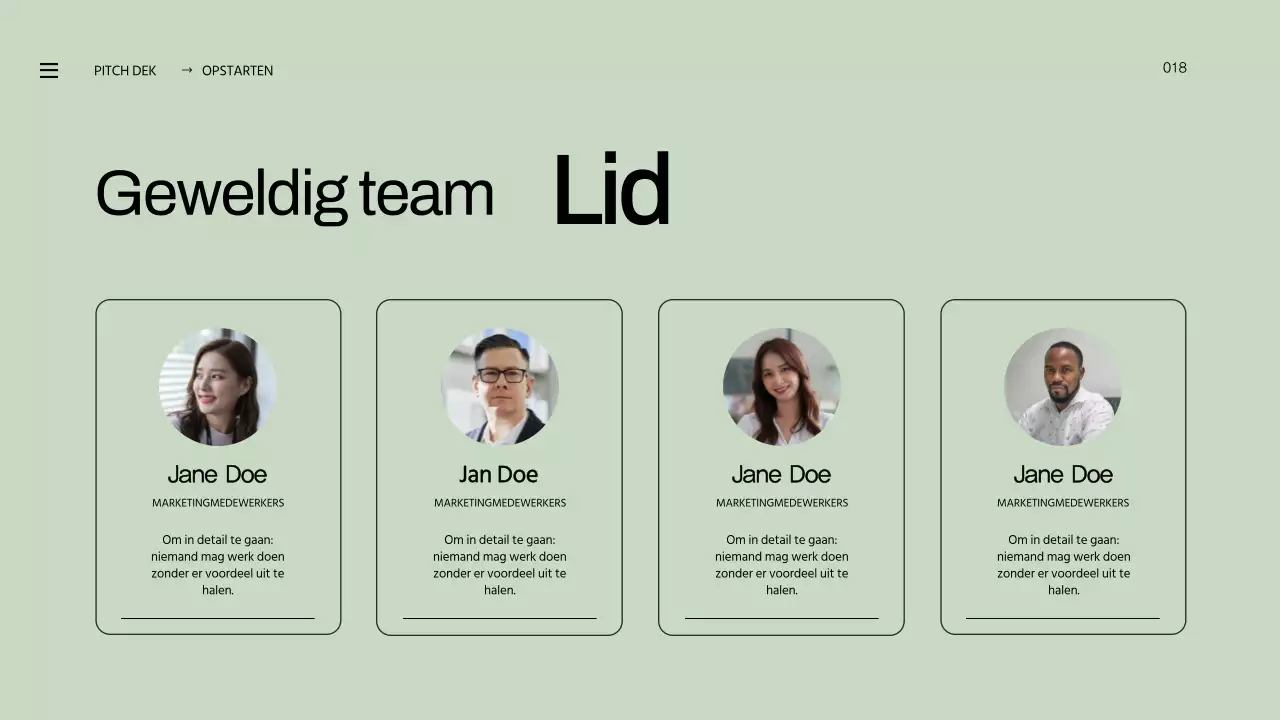 Orange Bold Business Startup Pitch Deck Voorstel