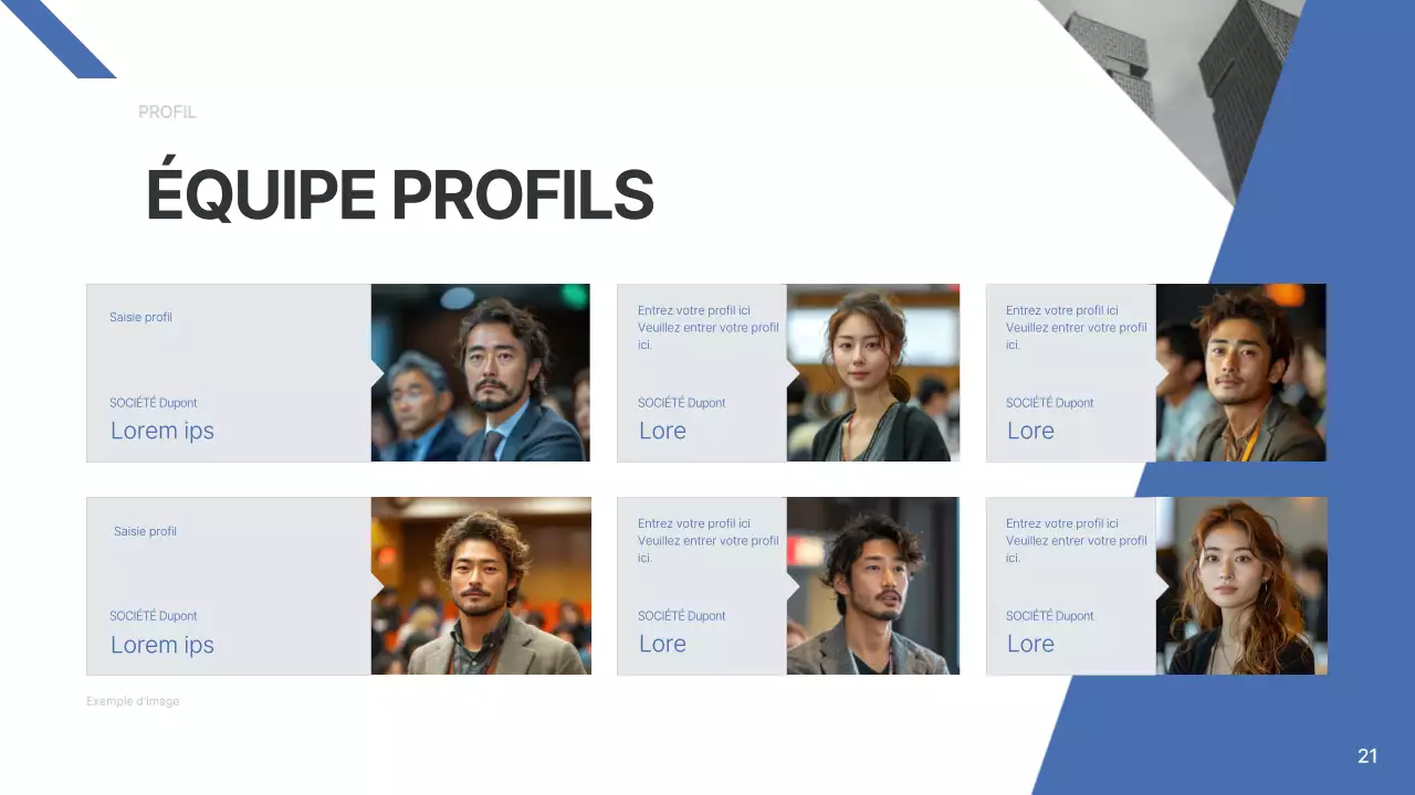 Un rapport d'entreprise simple en bleu et bleu clair