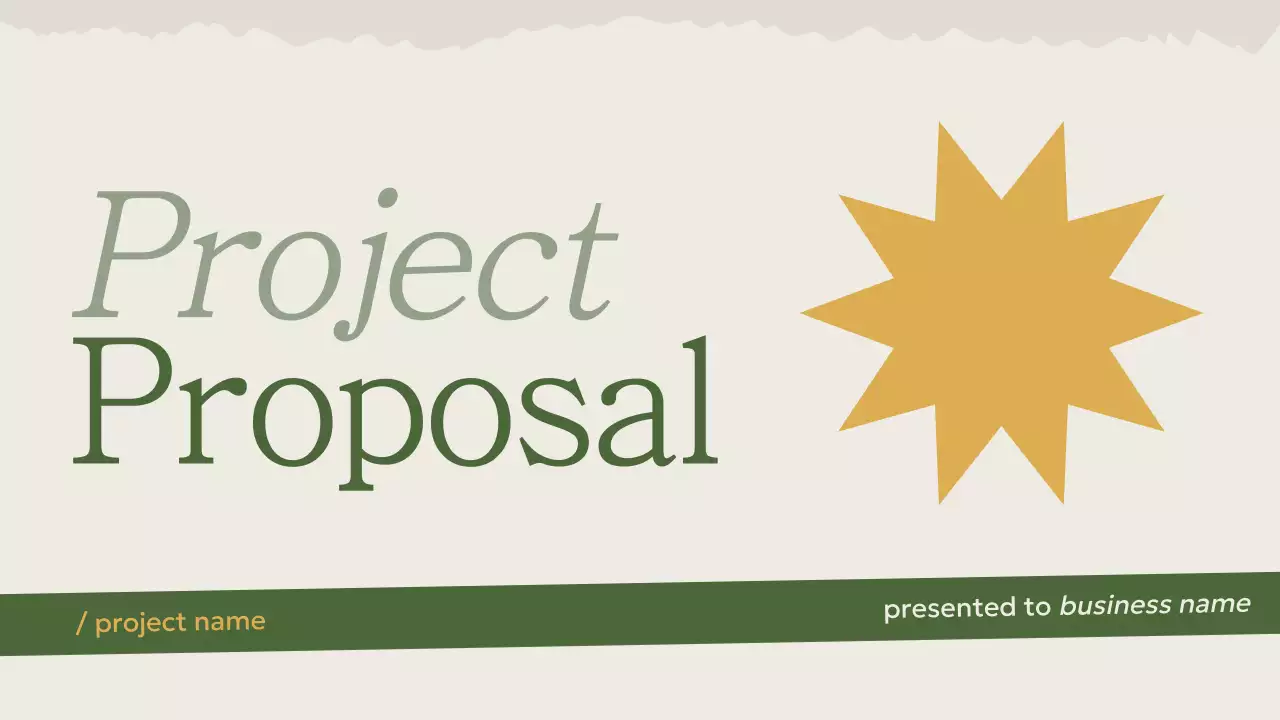 베이지 심플 프로젝트 제안서 문서 프레젠테이션