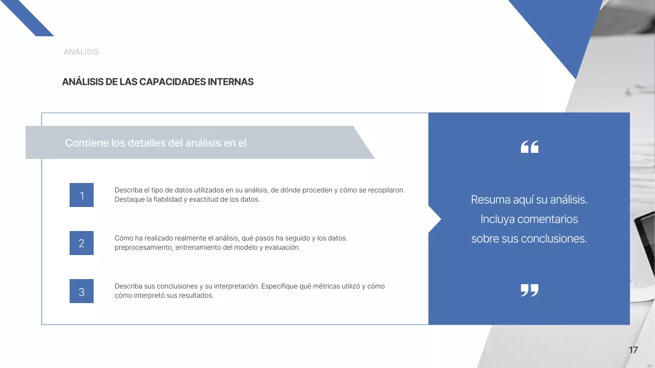Un sencillo informe corporativo en azul y azul claro