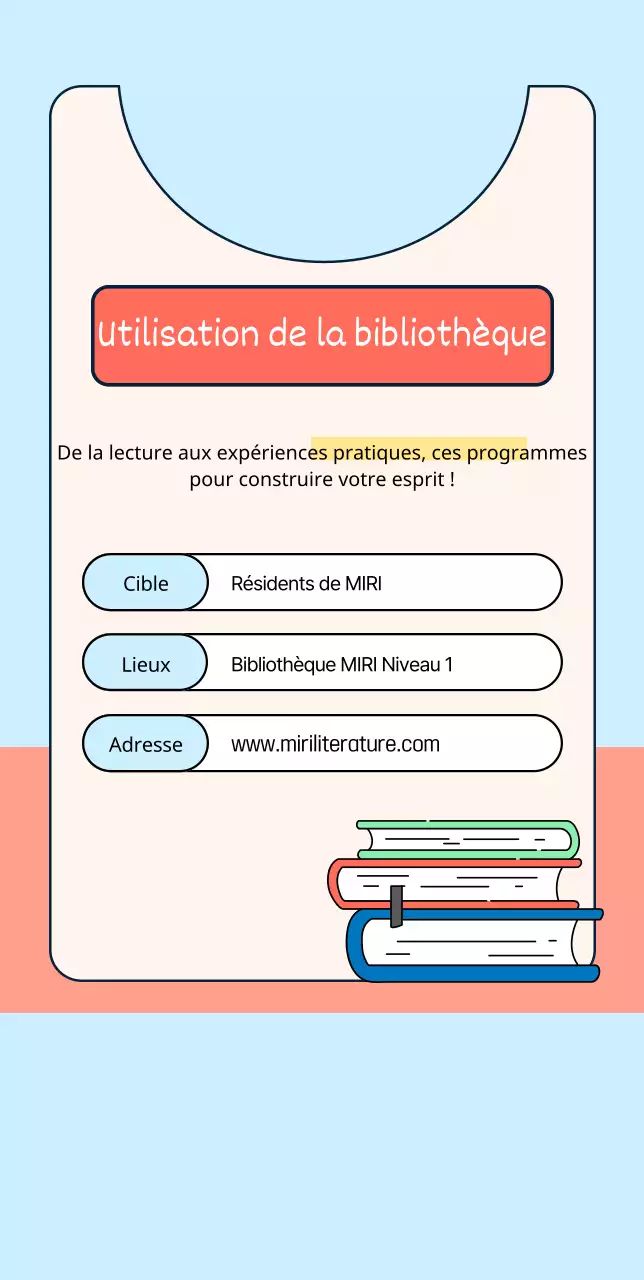 Conception d'une bibliothèque publique à l'aide d'illustrations de livres et de personnes