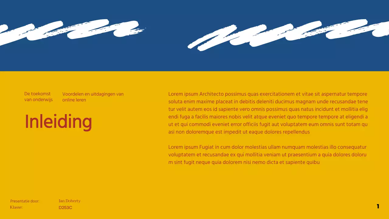 Blauw en rood eenvoudig online lesmateriaal