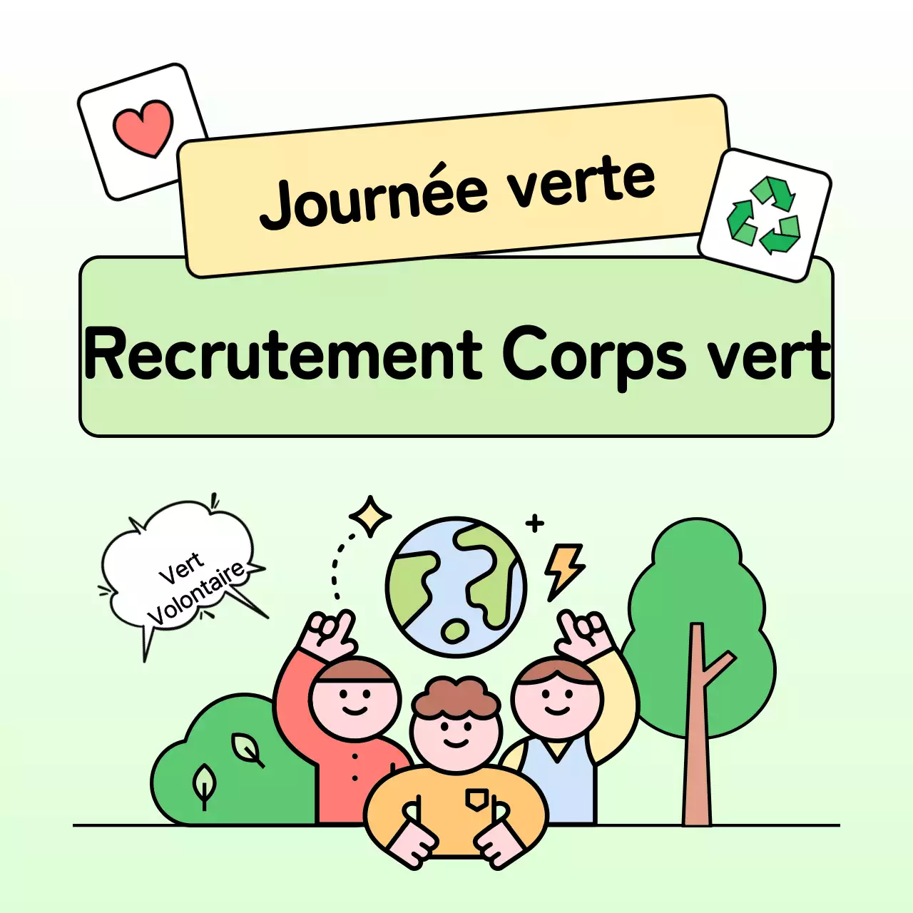 Promouvoir les couleurs verte et chartreuse du corps environnemental du secteur public