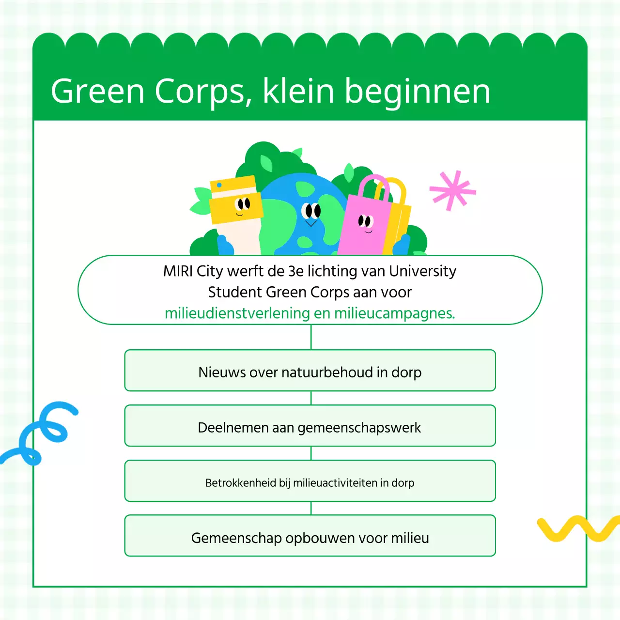 De werving van roze en groene universitaire milieuvrijwilligers bevorderen